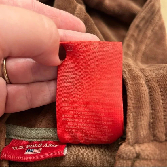 U.S. Polo Assn Brown Baby Zip Up Hoodie Jacket Size 12M - Picture 7 of 8